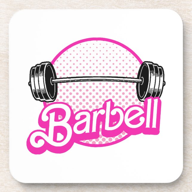 Posavasos Barra de pesas - rosa (Frente)