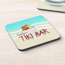 Posavasos Barra Tiki de nombres personalizados