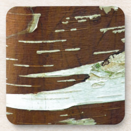 Posavasos Barrera de árbol natural de Birch-Plata