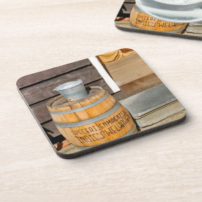 Posavasos Barril vintage de almacén de especias holandesas (Lado Izquierdo)