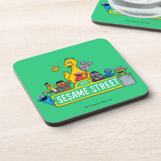 Posavasos Barrio Sésamo | Alrededor del Rótulo Plaza Sésamo (Lado Izquierdo)