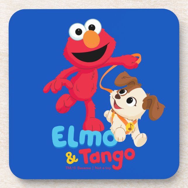 Posavasos Barrio Sésamo | Ejecución de Elmo y Tango (Frente)