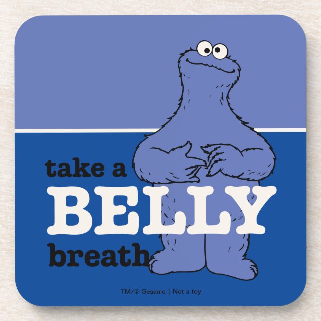 Posavasos Barrio Sésamo | Monstruo Cookie Respira (Frente)