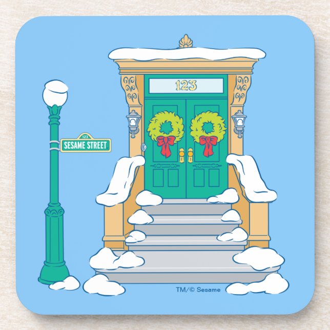 Posavasos Barrio Sésamo | Puerta de Navidad (Frente)