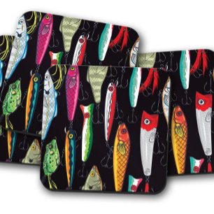 Posavasos Bass Lure Mania Juego de escayola de corcho de t