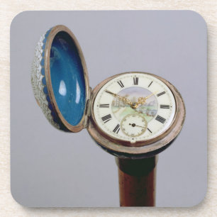 Posavasos Bastón del artilugio del reloj (esmalte del