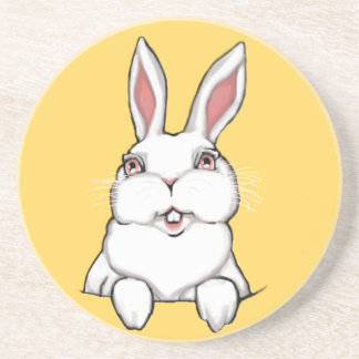 Posavasos Bastones de conejo de pascua con regalos de conejo