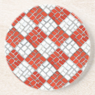 Posavasos BASURA DE piedra arenisca redonda MOSAIC DE VERIFI