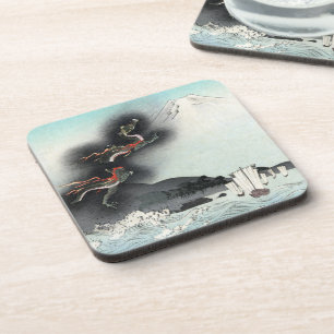 Posavasos Batalla de mar de furia de dragón por el Monte Fuj