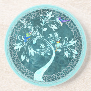 Posavasos Baterías Azules Boho