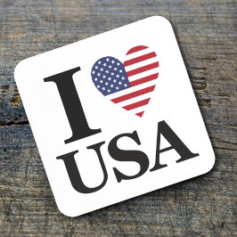 Posavasos Baterías clásicas "I ❤️ USA"