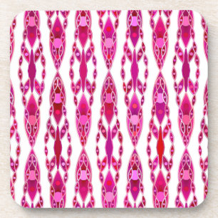 Posavasos Batik tribal - Borquín y rosa fucsia