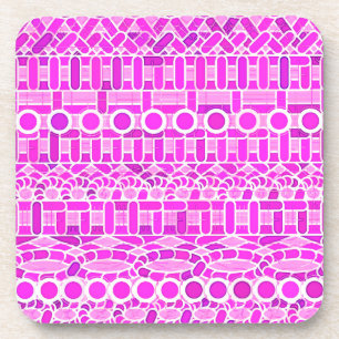 Posavasos Batik tribal - tonos orquídeos y violeta