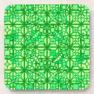 Posavasos Batik tribal - tonos verdes