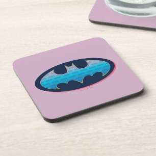 Posavasos Batman   Símbolo rosa y azul