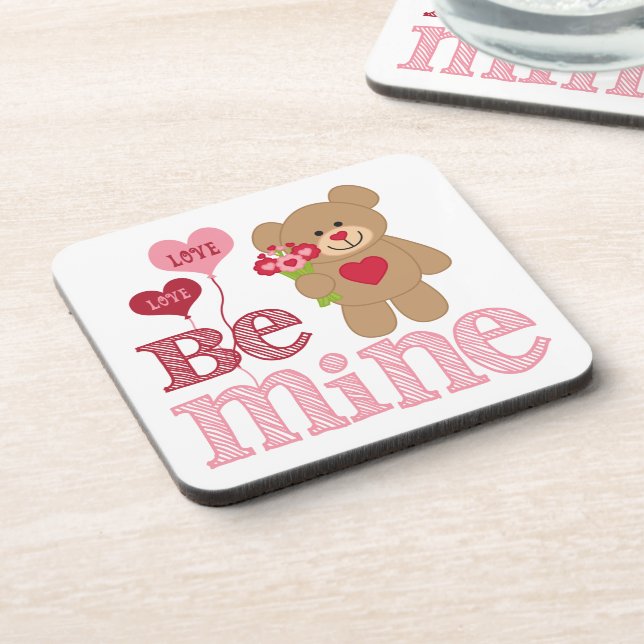 Posavasos Be Mine Valentine Teddy (Lado Izquierdo)