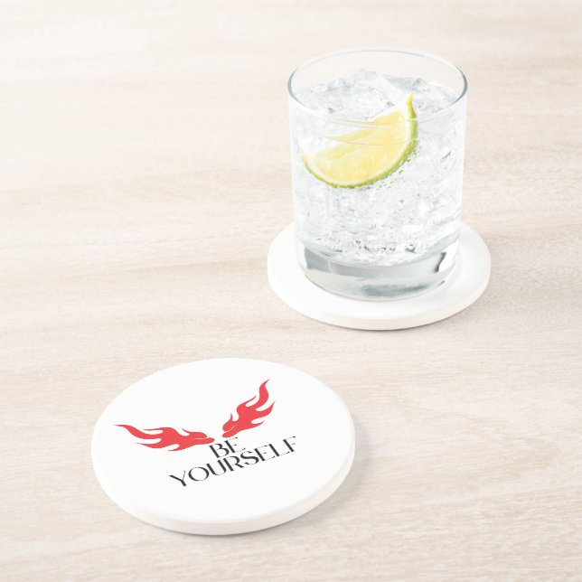 Posavasos Be Yourself - Empoderando el diseño de citas Minim (Lado)