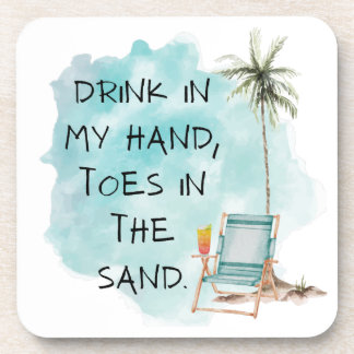 Posavasos Beach Bum Bebe Palm Tree Square Coaster Set