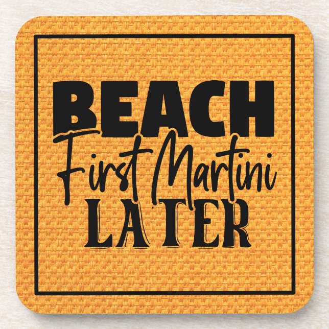 Posavasos Beach First Martini Después-76545 (Frente)