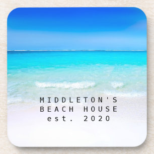 Posavasos Beach Ocean Sea and Sand Blue Aqua Personal Family