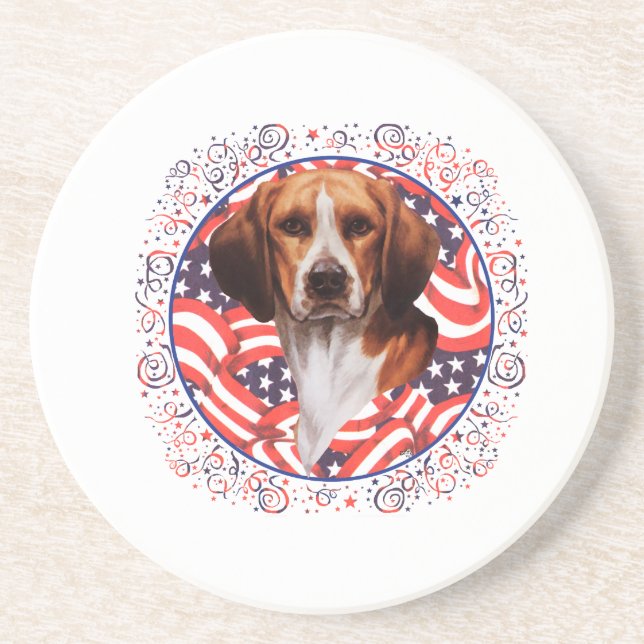 Posavasos Beagle Patriótico (Frente)