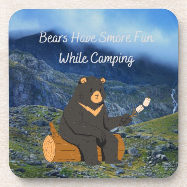 Posavasos Bears Have Smore Fun While Camping on a  (Frente)