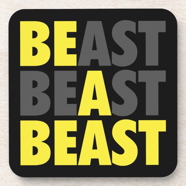 Posavasos BEAST - Ser una bestia - Motivación del entrenamie (Frente)