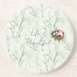 Posavasos Beautiful Garden Ladybug