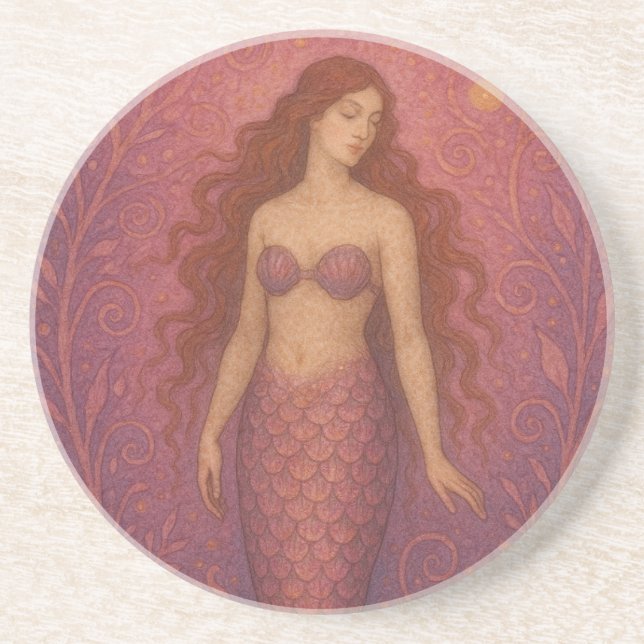 Posavasos Beautiful Magical Mermaid  (Frente)