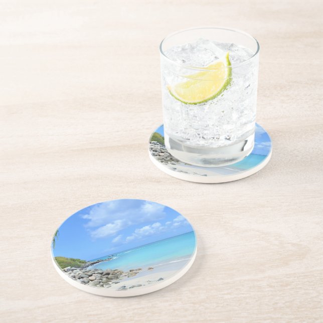Posavasos Beautiful Turquoise Tropical Beach (Lado)
