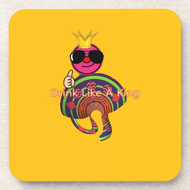 Posavasos Beba como un rey amarillo (Frente)