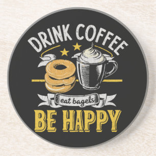 Posavasos Bebe Café Come Bagels Sé Feliz
