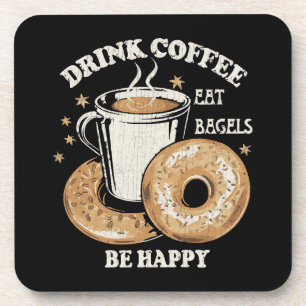 Posavasos Bebe Café Come Bagels Sé Feliz