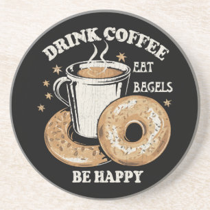 Posavasos Bebe Café Come Bagels Sé Feliz