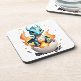 Posavasos Bebé Dragón Hatando Arte Llamativo