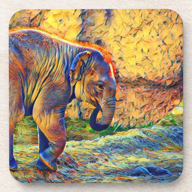 Posavasos bebé elefante de smartmix animal (Frente)