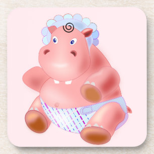 Posavasos Bebé lindo Hippo - Dibujar Diversión