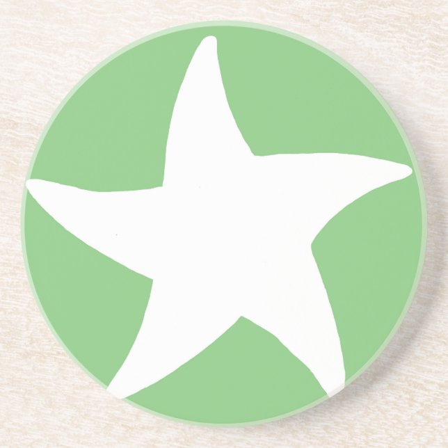 Posavasos Bebedero de Estrella de Mar Verde (Frente)