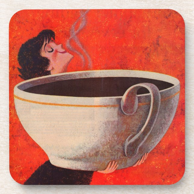 Posavasos bebedor de café grande (Frente)