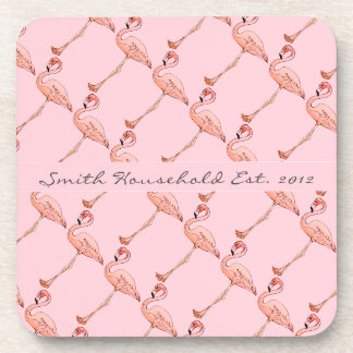 Posavasos Beber de Flamingo Rosado Personalizado
