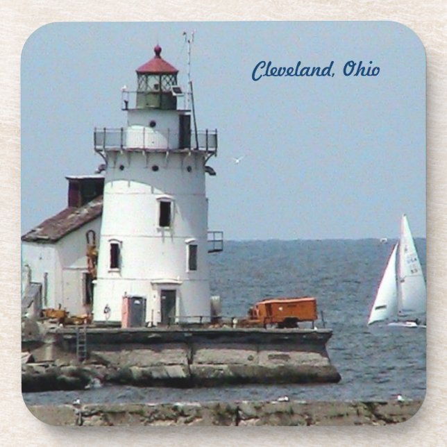 Posavasos Beber en el faro de Cleveland (Frente)