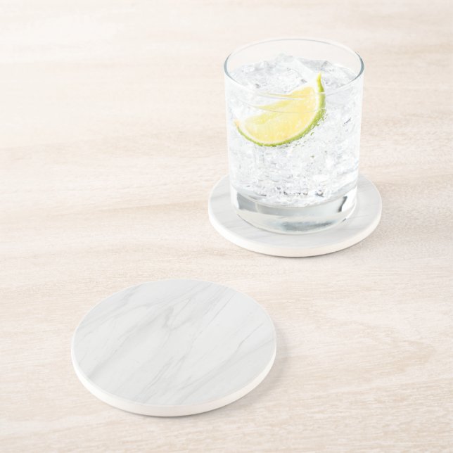 Posavasos Beber natural de piedra de cuarzo gris granito mar (Lado)