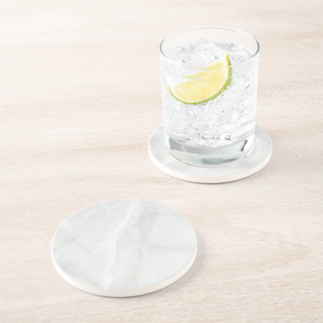 Posavasos Beber natural de piedra de cuarzo gris granito mar (Lado)