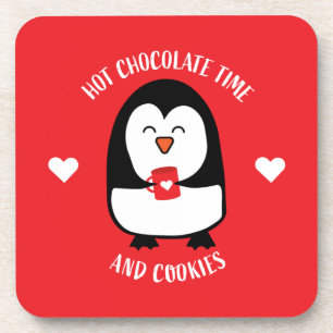 Posavasos Beber pingüino de chocolate caliente