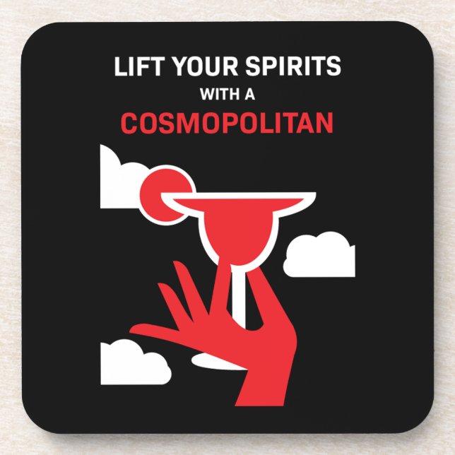 Posavasos Bebida de cóctel cosmopolita (Frente)