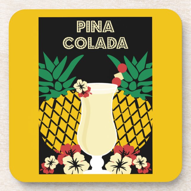 Posavasos Bebida de cóctel Piña Colada   (Frente)