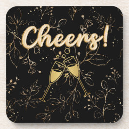 Posavasos Bebida de oro y alegría negra