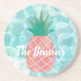 Posavasos Bebidas de bar de piña personalizadas