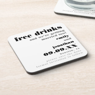Posavasos Bebidas Gratuitas Que Se Casan Demasiado Divertida