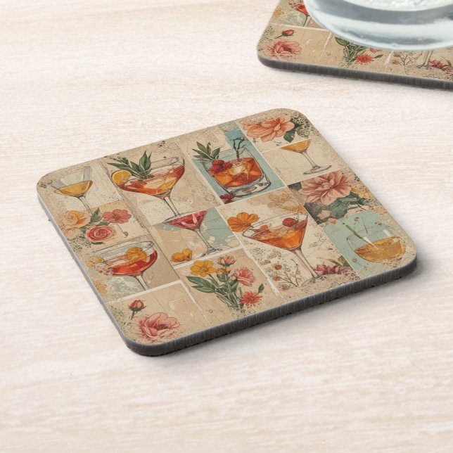 Posavasos Bebidas y flores de cosecha (Lado Izquierdo)